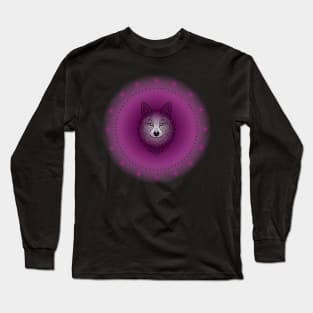 Wolf's Wisdom, Spirit Animal. Totem, Meditative. Long Sleeve T-Shirt